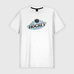 Футболка slim-fit Play hockey, цвет: белый