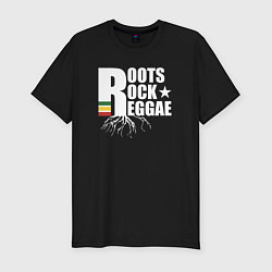 Футболка slim-fit Roots reggae, цвет: черный