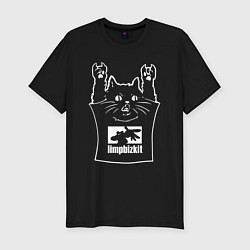 Футболка slim-fit Limp Bizkit - cat rock, цвет: черный