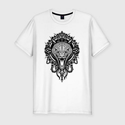 Футболка slim-fit Графичная змея, цвет: белый
