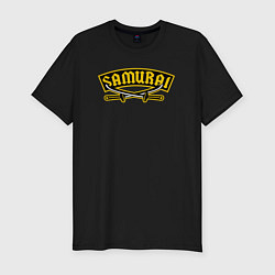 Футболка slim-fit Мечи самурая, цвет: черный