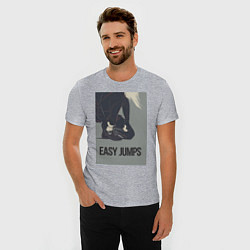Футболка slim-fit Easy jumps in boots, цвет: меланж — фото 2
