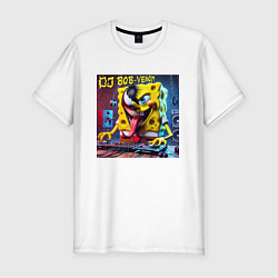 Футболка slim-fit DJ Bob-Venom - ai art fantasy, цвет: белый