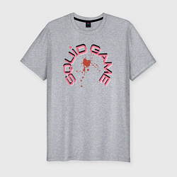 Футболка slim-fit Squid game blood, цвет: меланж
