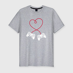 Футболка slim-fit Lover gamer, цвет: меланж