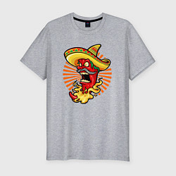Футболка slim-fit Огненный перчик, цвет: меланж