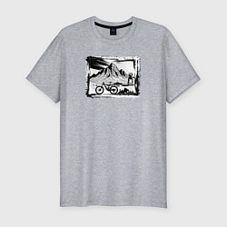 Футболка slim-fit Туры на природе, цвет: меланж