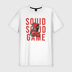 Футболка slim-fit Squid squid game, цвет: белый