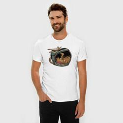 Футболка slim-fit Космическая лапша, цвет: белый — фото 2
