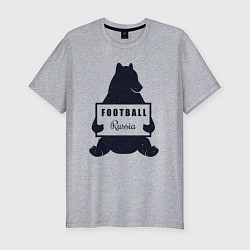 Футболка slim-fit Bear football, цвет: меланж