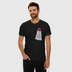 Футболка slim-fit Печать космодесантника, цвет: черный — фото 2