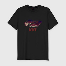 Футболка slim-fit Dodge coronet, цвет: черный