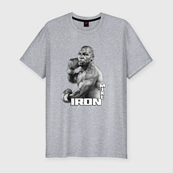 Футболка slim-fit Боксер Майк Тайсон, цвет: меланж
