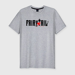 Футболка slim-fit Аниме - хвост феи, цвет: меланж