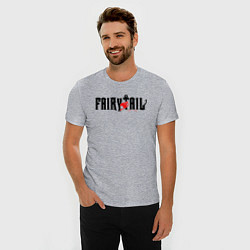 Футболка slim-fit Аниме - хвост феи, цвет: меланж — фото 2