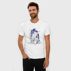 Футболка slim-fit R2-D2, цвет: белый — фото 2
