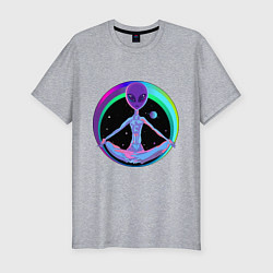 Футболка slim-fit Alien Peace, цвет: меланж