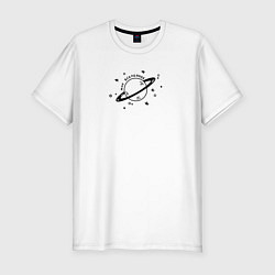 Футболка slim-fit Моя вселенная для пары, цвет: белый