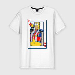 Футболка slim-fit Король Гомер, цвет: белый