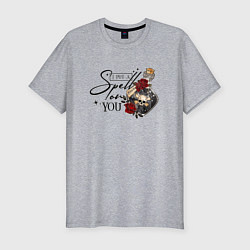 Футболка slim-fit Spell, цвет: меланж