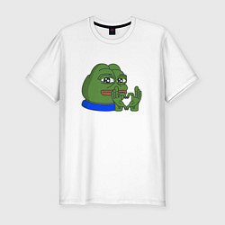 Футболка slim-fit Пепе делает сердечко, цвет: белый