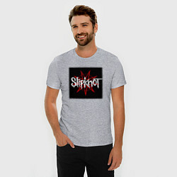 Футболка slim-fit Слипкнот лого, цвет: меланж — фото 2
