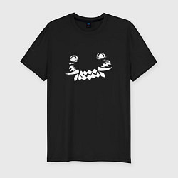 Футболка slim-fit Демоническая улыбка, цвет: черный