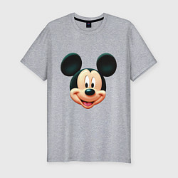 Футболка slim-fit Mickey mouse head, цвет: меланж