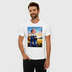 Футболка slim-fit Tamamo no Mae Fate Grand Order, цвет: белый — фото 2