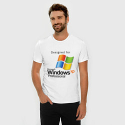 Футболка slim-fit Предназначен для windows xp, цвет: белый — фото 2