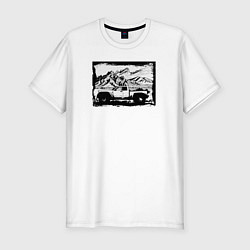 Футболка slim-fit Зона диких приключений, цвет: белый