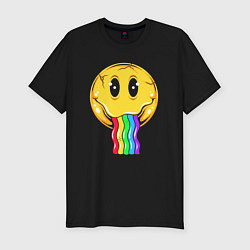 Футболка slim-fit Rainbow smile, цвет: черный