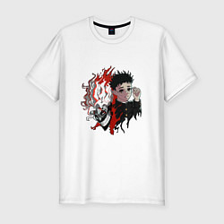 Футболка slim-fit Дандадан: Окарун, цвет: белый