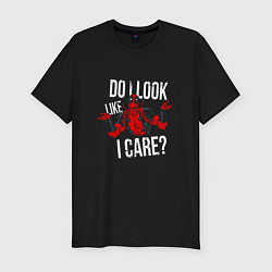Футболка slim-fit Do i look like i care - дэдпул, цвет: черный
