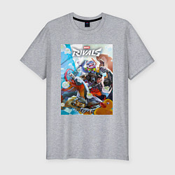 Футболка slim-fit Персонажи - Marvel rivals, цвет: меланж