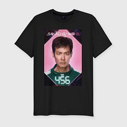 Футболка slim-fit Игра в кальмара Сон Ки-Хун, цвет: черный