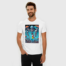 Футболка slim-fit Skeleton Rick and Morty - ai art fantasy, цвет: белый — фото 2