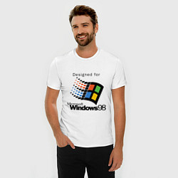 Футболка slim-fit Предназначен для windows 98, цвет: белый — фото 2