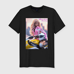 Футболка slim-fit Barbie racing - Kawasaki Ninja, цвет: черный