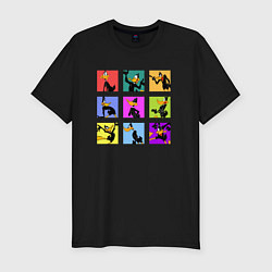 Футболка slim-fit Даффи Дак - Луни Тюнз утка, цвет: черный