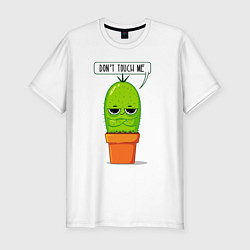 Футболка slim-fit Dont touch me, цвет: белый