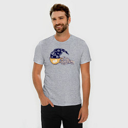 Футболка slim-fit Кофейный космос, цвет: меланж — фото 2