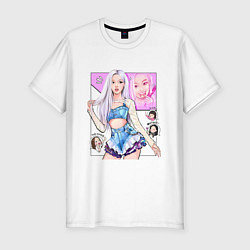 Футболка slim-fit Blackpink - Rose, цвет: белый
