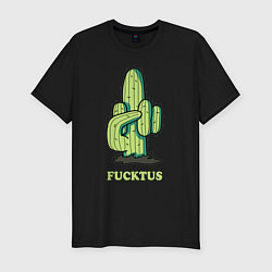 Футболка slim-fit Cactus - fucktus, цвет: черный