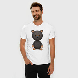 Футболка slim-fit Плюшевый медведь игрушка, цвет: белый — фото 2