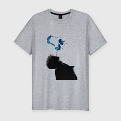 Мужская slim-футболка Три дня дождя постер