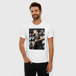 Футболка slim-fit James Alan Hatfield - Metallica, цвет: белый — фото 2