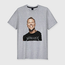 Футболка slim-fit James Alan Hetfield - Metallica leader, цвет: меланж