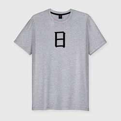 Футболка slim-fit Воскресенье японским иероглифом, цвет: меланж