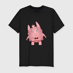 Футболка slim-fit Cartoon monster pink, цвет: черный